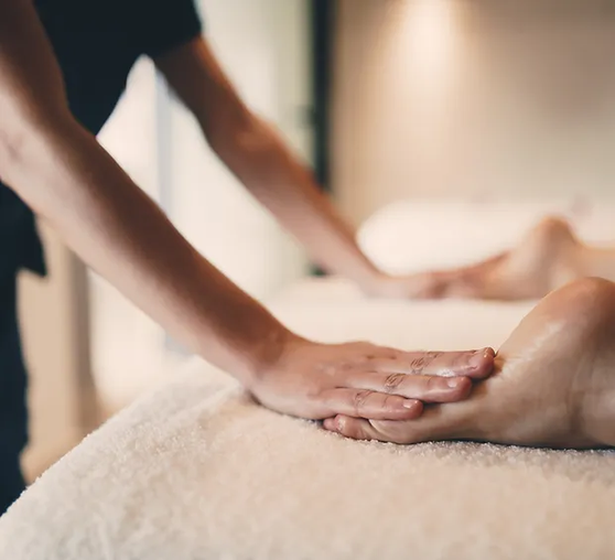 a person getting a foot massage at  Nakhon Thai Massage in Parnell, Auckland